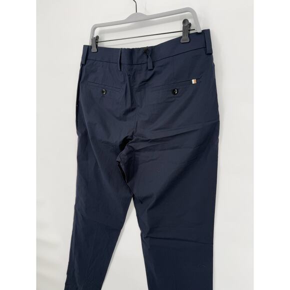 NWT Hugo Boss Men's Dark Blue Penn Pleat High Rise Trouser Dress Pants Size 34R - Picture 5 of 9